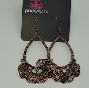 Paparazzi all good in chime dangling Copper earrings